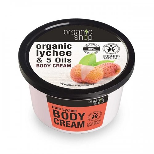 ORGANIC SHOP BODY CREAM PINK LYCHEE 250ML