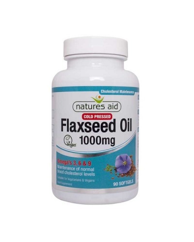 NATURES AID FLAXSEED OIL 1000mg 90 SOFTGELS